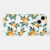 Orange Citrus Watercolor Tropical Fruit Botanical iPhoneケース (裏面横)