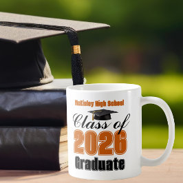 Orange Class of 2026 Graduation Keepsake コーヒーマグカップ