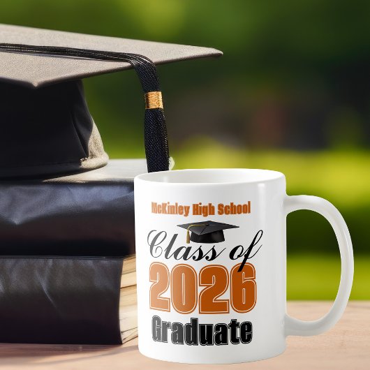 Orange Class of 2026 Graduation Keepsake コーヒーマグカップ