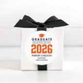 Orange Class of 2026 Graduation Sticker ラウンドシール