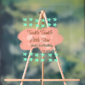 Orange clouds twinkle twinkle little stars green  アクリルサイン (ニュートラル)