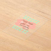 Orange clouds twinkle twinkle little stars green  アクリル招待状 (レイダウン)