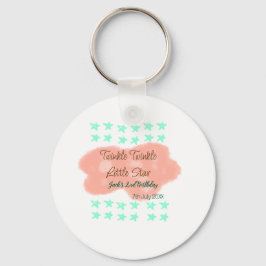 Orange clouds twinkle twinkle little stars green  キーホルダー