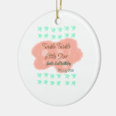 Orange clouds twinkle twinkle little stars green  セラミックオーナメント (左)