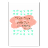 Orange clouds twinkle twinkle little stars green  テーブルナンバー (裏面)