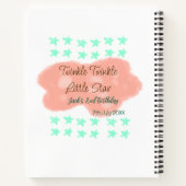 Orange clouds twinkle twinkle little stars green  ノートブック (裏面)