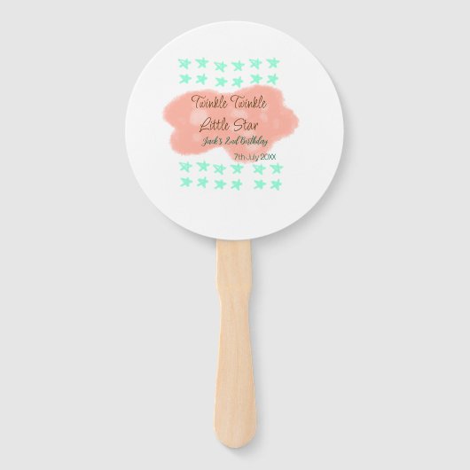 Orange clouds twinkle twinkle little stars green  ハンドファン (正面)