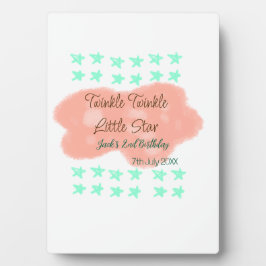 Orange clouds twinkle twinkle little stars green  フォトプラーク