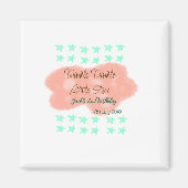 Orange clouds twinkle twinkle little stars green  マグネット (正面)