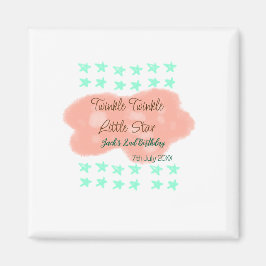 Orange clouds twinkle twinkle little stars green  マグネット