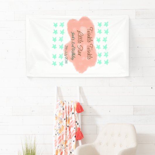 Orange clouds twinkle twinkle little stars green  横断幕 (インサイチュ)