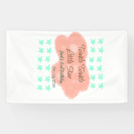 Orange clouds twinkle twinkle little stars green  横断幕