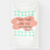 Orange clouds twinkle twinkle little stars green  横断幕 (縦)