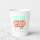 Orange clouds twinkle twinkle little stars green  紙コップ (裏面)