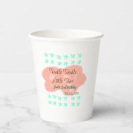 Orange clouds twinkle twinkle little stars green  紙コップ