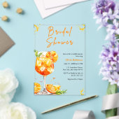 Orange Cocktail Drink Aperol Spritz Bridal Shower  アクリル招待状 (インサイチュ (ウェディング))
