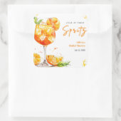 Orange Cocktail Love at First Spritz Bridal Shower スクエアシール (バッグ)