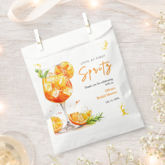 Orange Cocktail Love at First Spritz Bridal Shower フェイバーバッグ