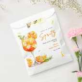 Orange Cocktail Love at First Spritz Bridal Shower フェイバーバッグ (封をした状態)