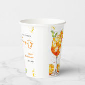 Orange Cocktail Love at First Spritz Bridal Shower 紙コップ (右)
