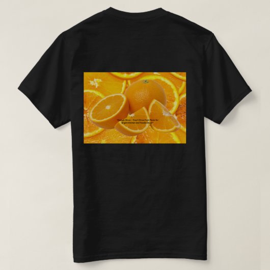 Orange Color Design - Vibrant Energy  Tシャツ (デザイン裏面)