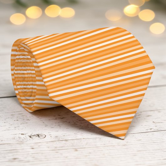 Orange Color Stripes Necktie ネクタイ
