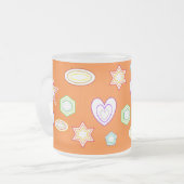 Orange colour Shapes mug フロストグラスマグカップ (正面左)