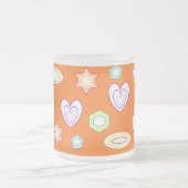 Orange colour Shapes mug フロストグラスマグカップ (中央)