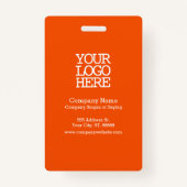 Orange Companyモダン Logo社員写真 バッジ (裏面)