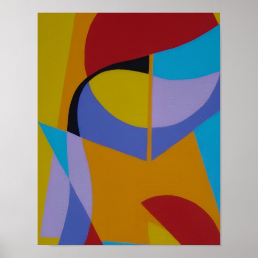 Orange Contemporary Decor Art Print ポスター (正面)