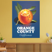 Orange County California旅行ポスター。 キャンバスプリント (インサイチュ (リビング))
