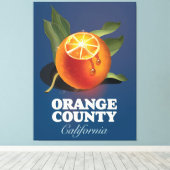 Orange County California旅行ポスター。 キャンバスプリント (インサイチュ (ウッドフロア))