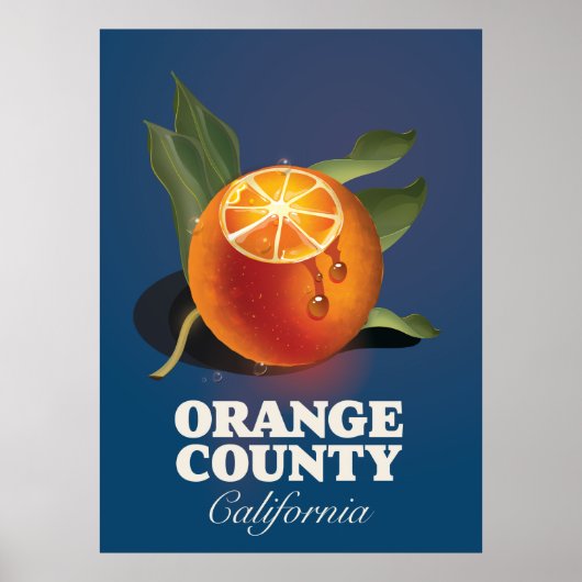 Orange County California旅行ポスター。 ポスター (正面)