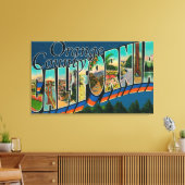 Orange County, California – ラージ・レター・シーン キャンバスプリント (インサイチュ (リビング))