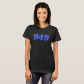 Orange County Laguna Californiaの市外局番949 Tシャツ (正面フル)