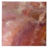 Orange Crackle Pastel Ceramic Tile タイル (正面)