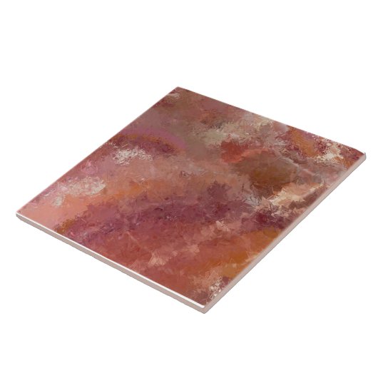 Orange Crackle Pastel Ceramic Tile タイル (側面)
