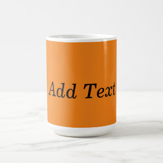 Orange Create Your Own Add文字 カスタム コーヒーマグカップ