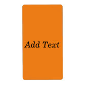 Orange Create Your Own Add文字 カスタム ラベル (正面)