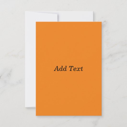 Orange Create Your Own Add Text Custom サンキューカード (正面)