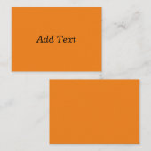 Orange Create Your Own Add Text Custom ノートカード (正面/裏面)