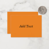 Orange Create Your Own Add Text Custom ノートカード (正面/裏面インサイチュ)