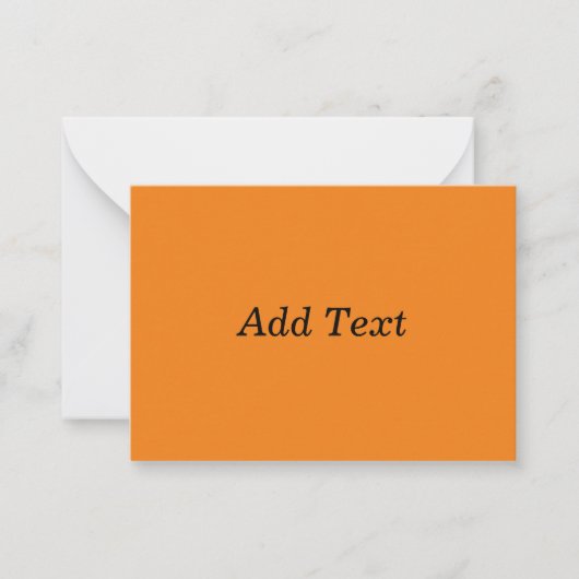 Orange Create Your Own Add Text Custom ノートカード (正面)