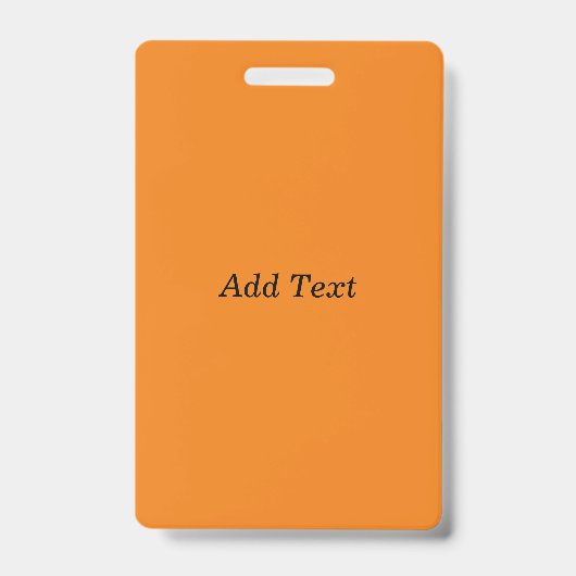 Orange Create Your Own Add Text Custom バッジ (正面)