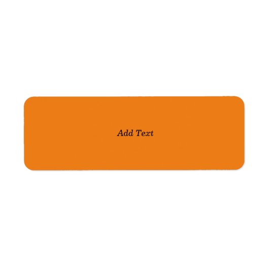 Orange Create Your Own Add Text Custom ラベル (正面)