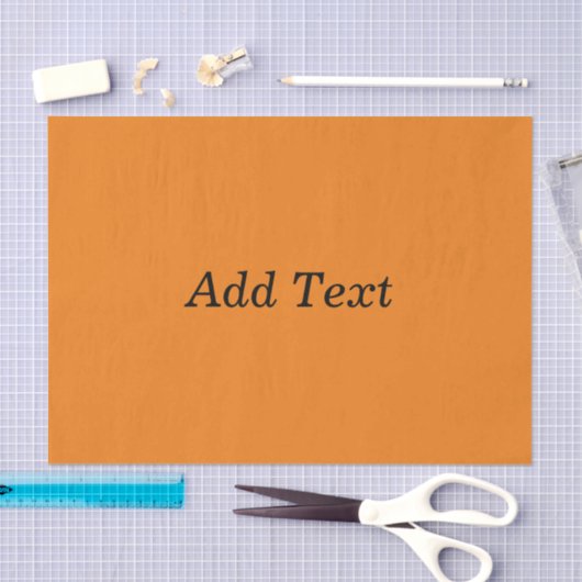 Orange Create Your Own Add Text Custom 薄葉紙 (クラフト)