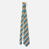 Orange Creme and Powder Blue Diagonally-Striped ネクタイ (裏面)