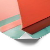 Orange Cubes Explosion Geometric Abstract ポスター (コーナー)