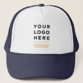 Orange | Custom Logo and Text Branded Hat キャップ (正面)