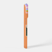 Orange Cute Modern 3 Photo Layout Custom iPhoneケース (右側面)